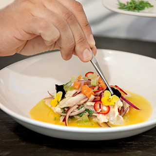  One of the many meditteranean inspired dishes available from La Guérite restaurant at D Maris Bay resort.